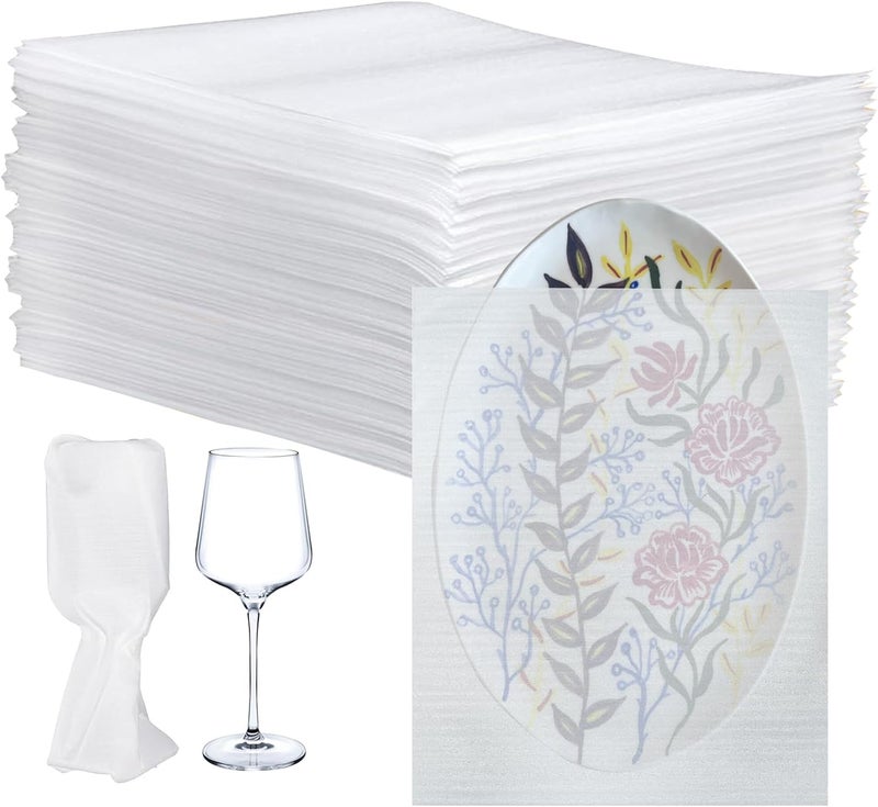 ALISWAT 50Pack Foam Pouches 8x16 inch, Cushion Foam Wrap Pouches for Safeguarding Mugs,Cups,Glasses,China and Dishes - Bubble Bags Wrap Pouches Packing Supplies for Moving and Storage - Image 1